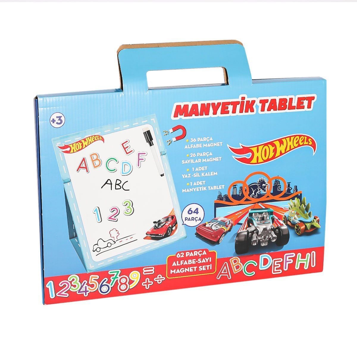 2236 Hot Wheels Manyeti̇k Tablet 62 Parça Manyeti̇kli̇