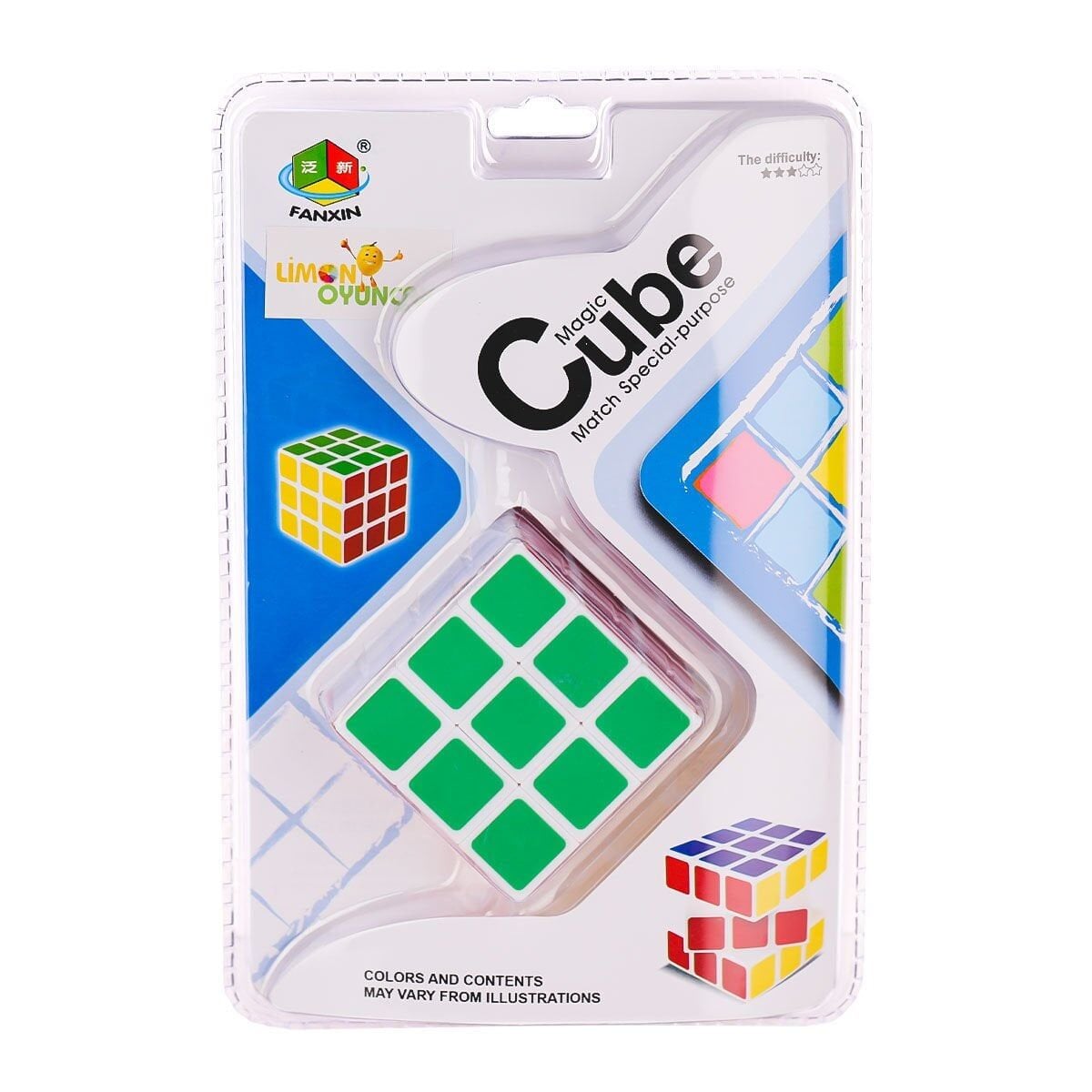 581-5-5D Magic Zeka Küpü 3X3X3-Limon Oyuncak