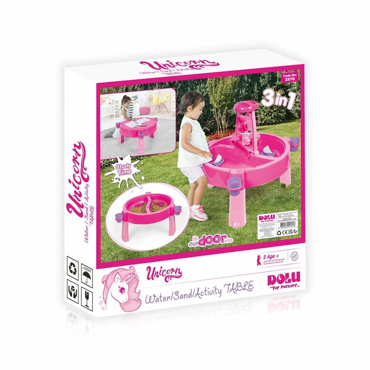 2570 Unicorn Su Ve Kum Aktivite Masası-Dolu