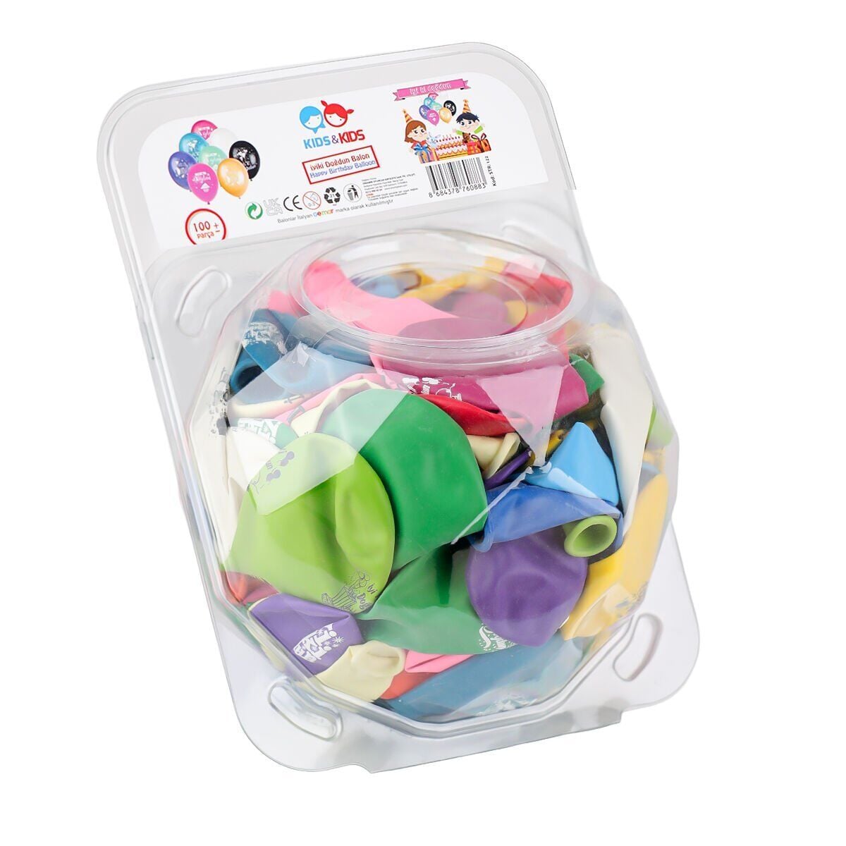 Str-122 Ki̇ds Ki̇ds İyi̇ki̇ Doğdun Balon 100Lü Koli̇ 36 Pk