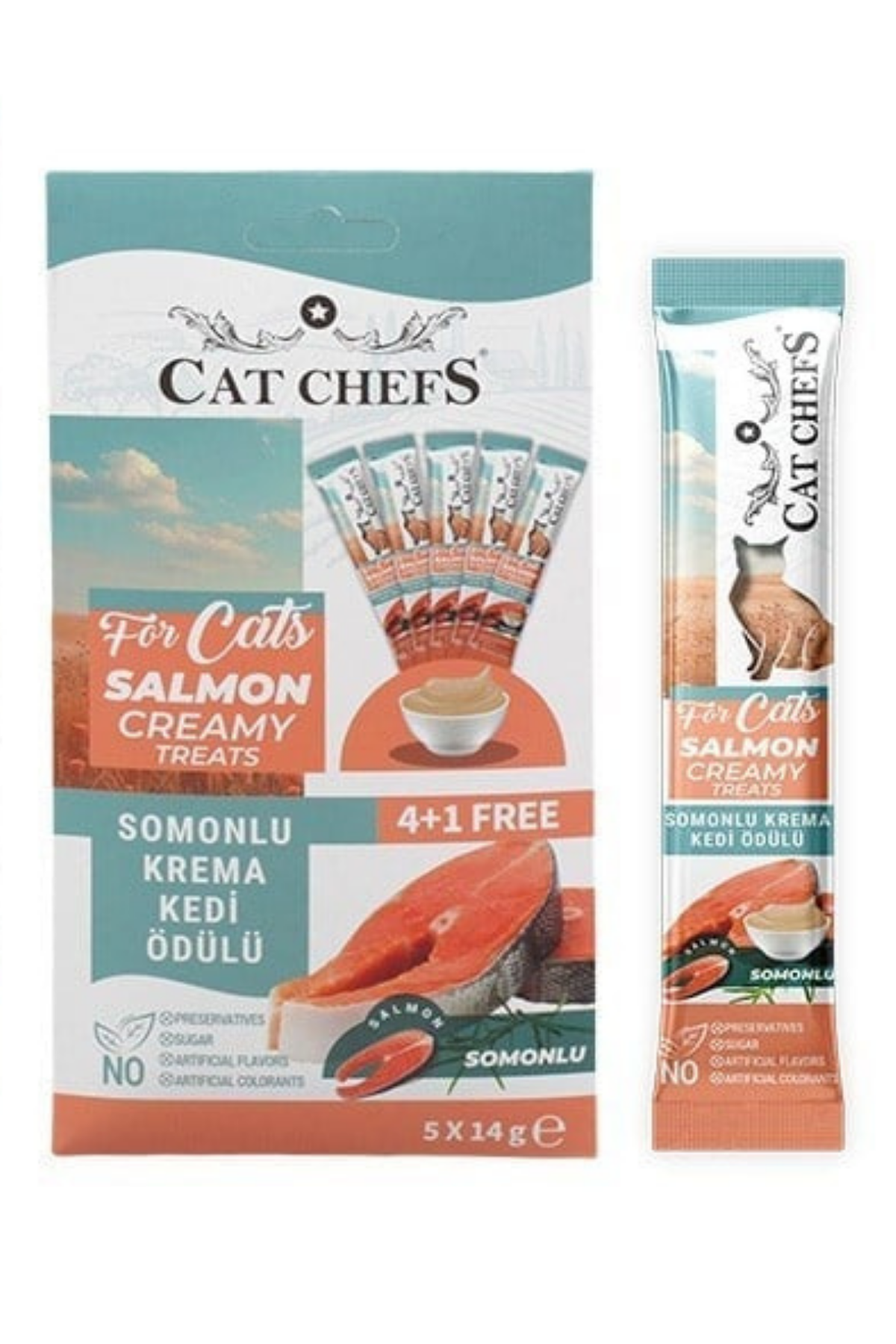Somonlu Krema Kedi Ödülü 14 Gr X 5 Adet