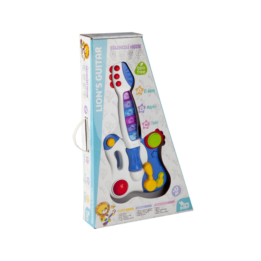 Er-206 Ni̇ni̇ Baby Gi̇tar Li̇on Işikli Sesli̇ Müzi̇kli̇