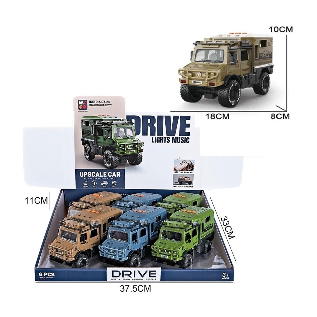 Mg-D700-02 Sürtmeli Işıklı Müzikli Lüks Off-Road Karavan-Vardem Oyuncak