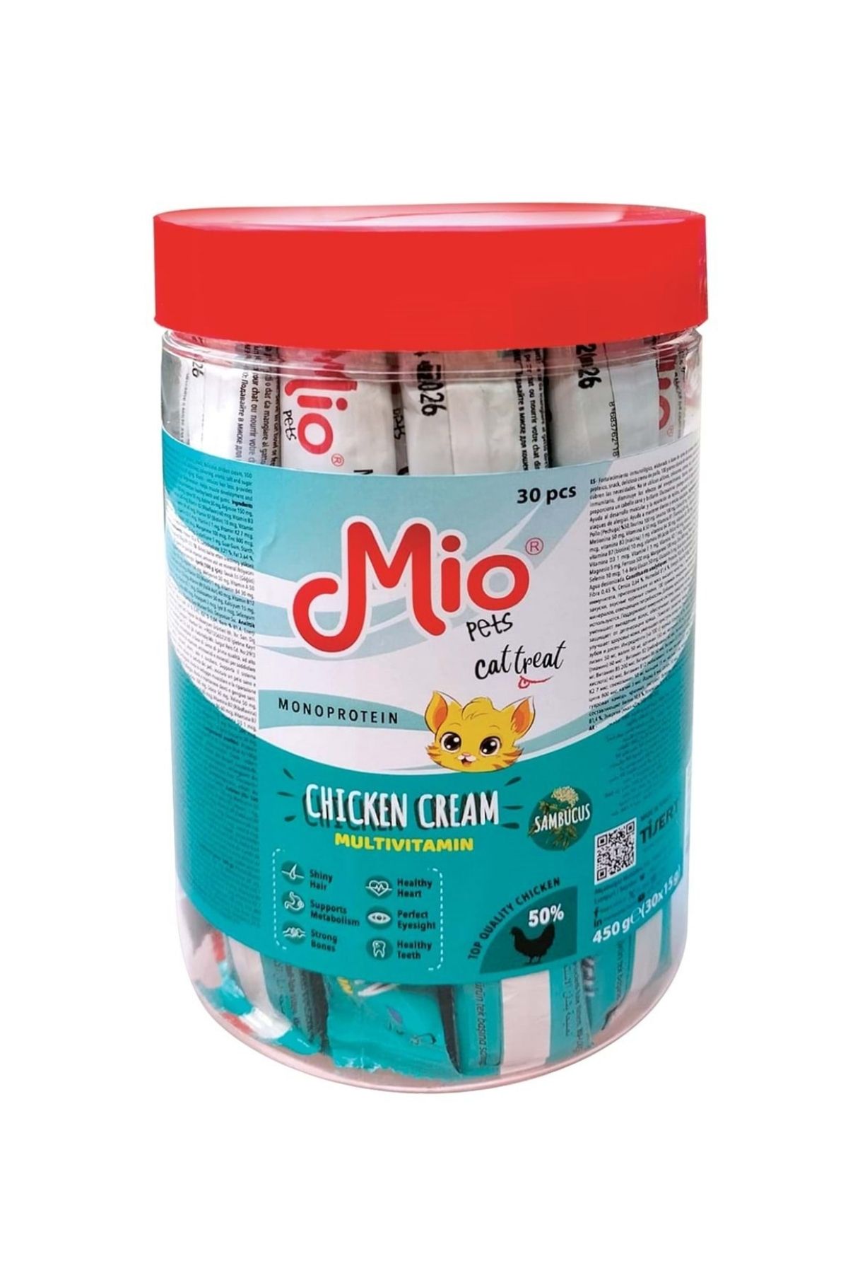 Kedi Ödül Krema Multivitamin Tavuklu 15 Gr X 30