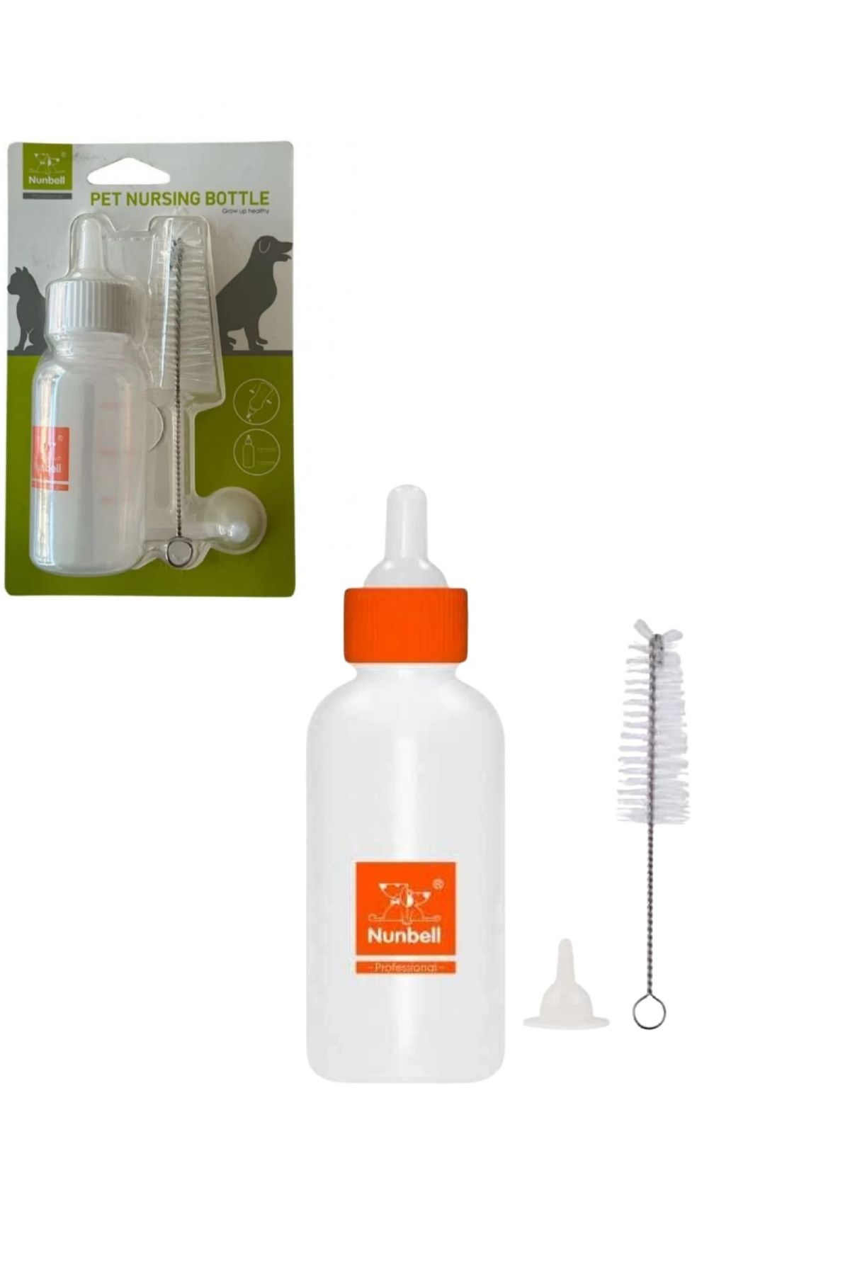 Yavru Kedi Ve Köpek Biberon Seti Temizleme Fırçalı 50 Ml.