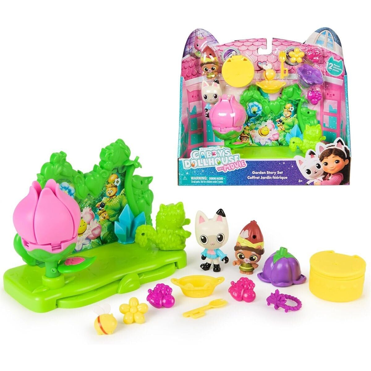1008538 Sun-Spm-Fi̇gür Set Gabby S Dollhouse Bahçe Seti̇ 12 Prç.