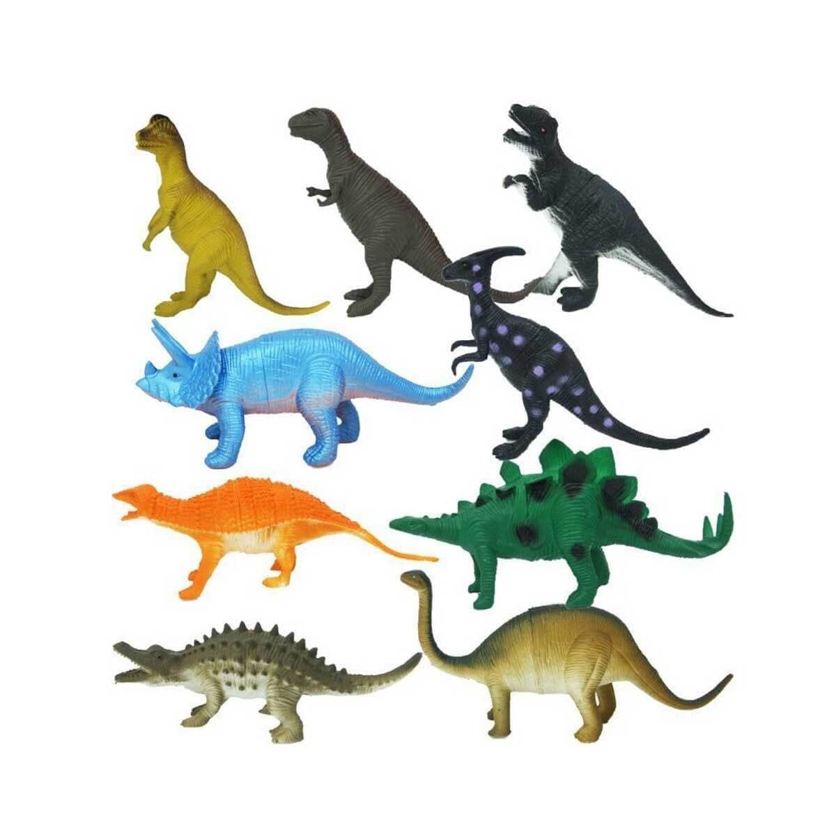 0714 Dinozorların Dünyası Poşetli 9'Lu Hayvan Oyun Seti-Sunman