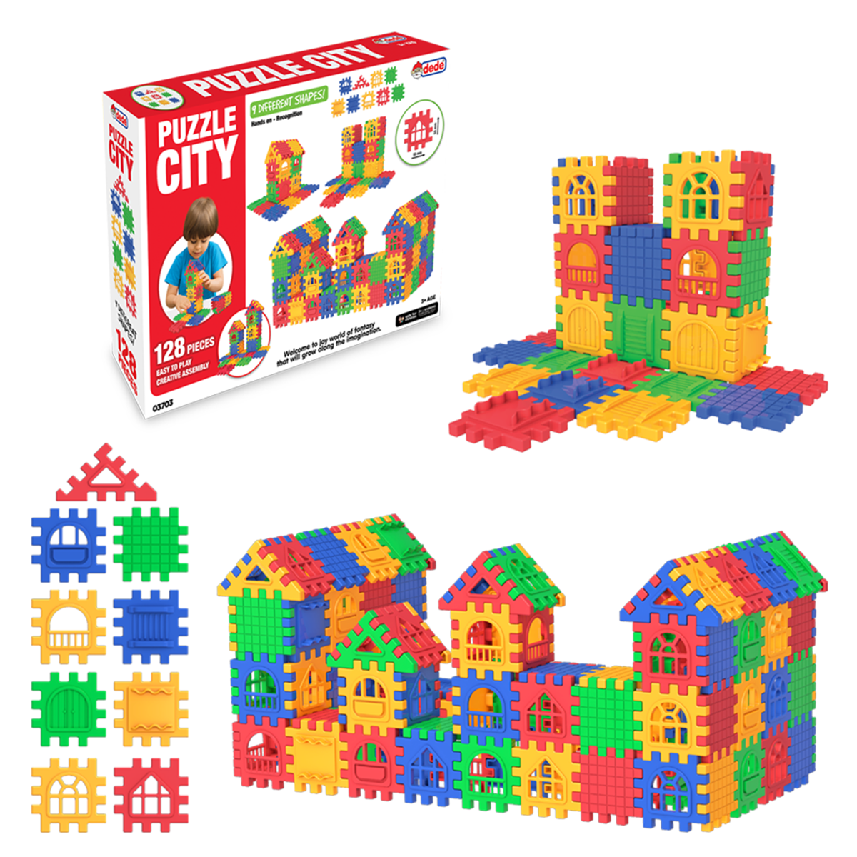 03703 Puzzle City 128 Parça-Dede