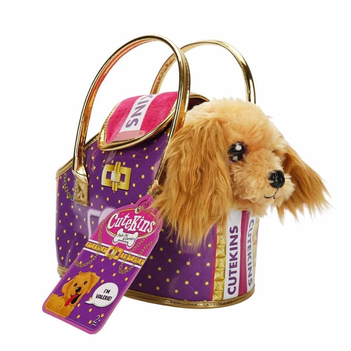 50585 Cutekins Taşıma Çantalı Peluş Köpek-Sunman