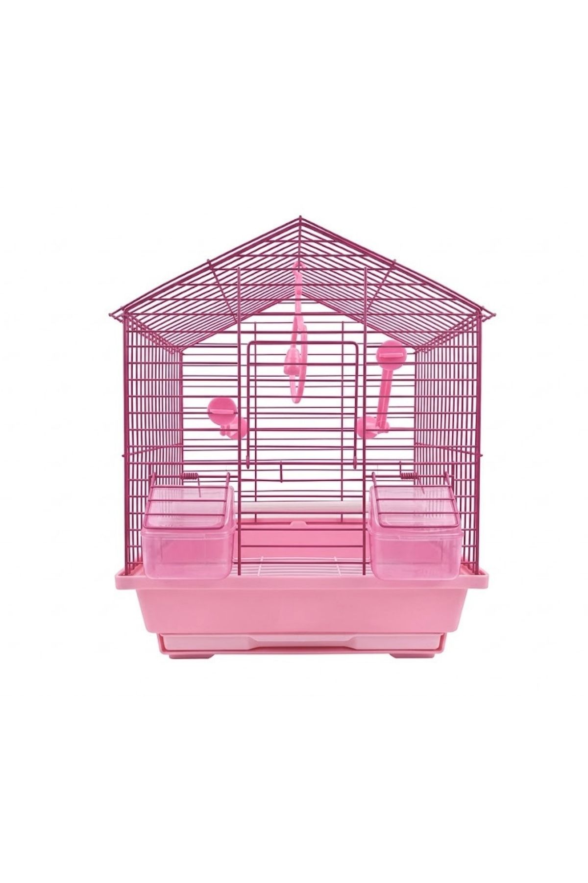 Pembe Dekoratif Muhabbet Kuşu Ve Kanarya Kafesi- 300 Seri