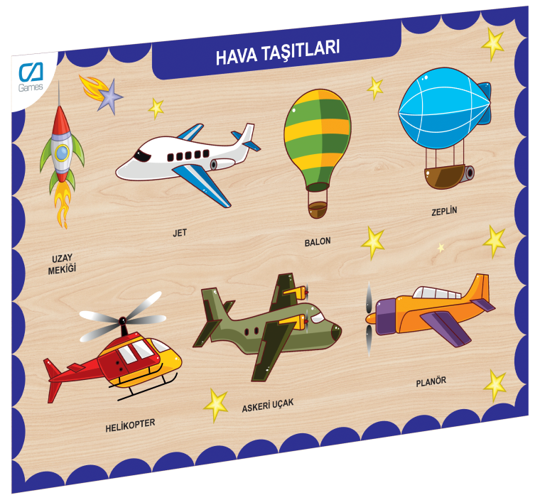 Caahs-3202 Ca Games Ahşap Hava Taşitlari Bul-Tak