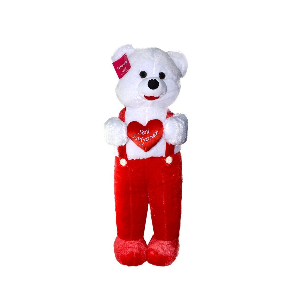 1075Kr Tulumlu Ayı Kırmızı 75 Cm