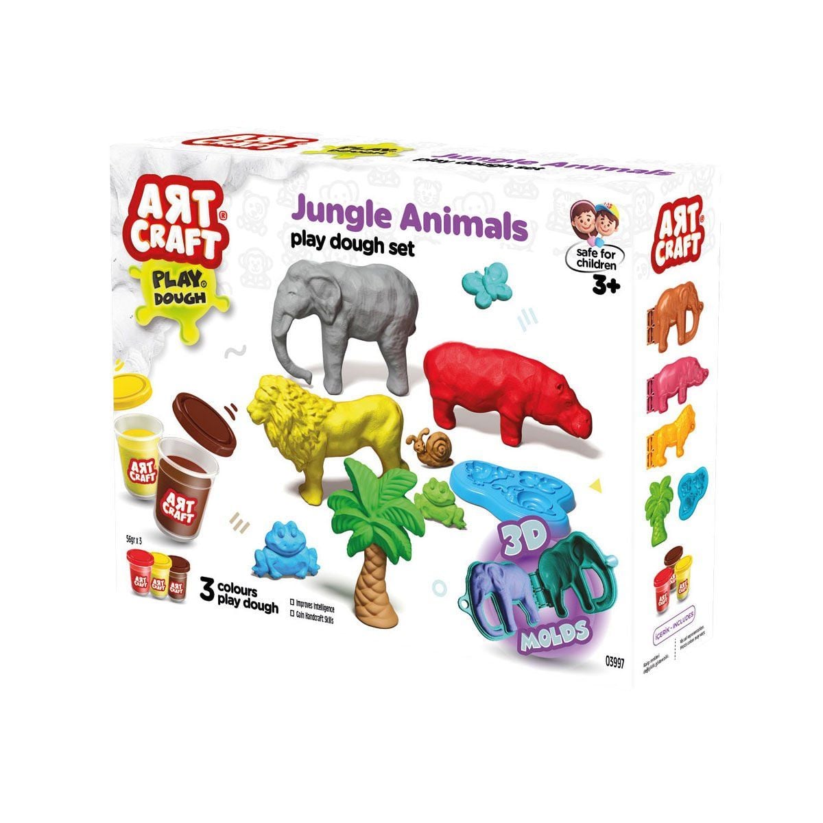 03997 Art Craft Orman Hayvanları Hamur Set 168 Gr-Fentoys