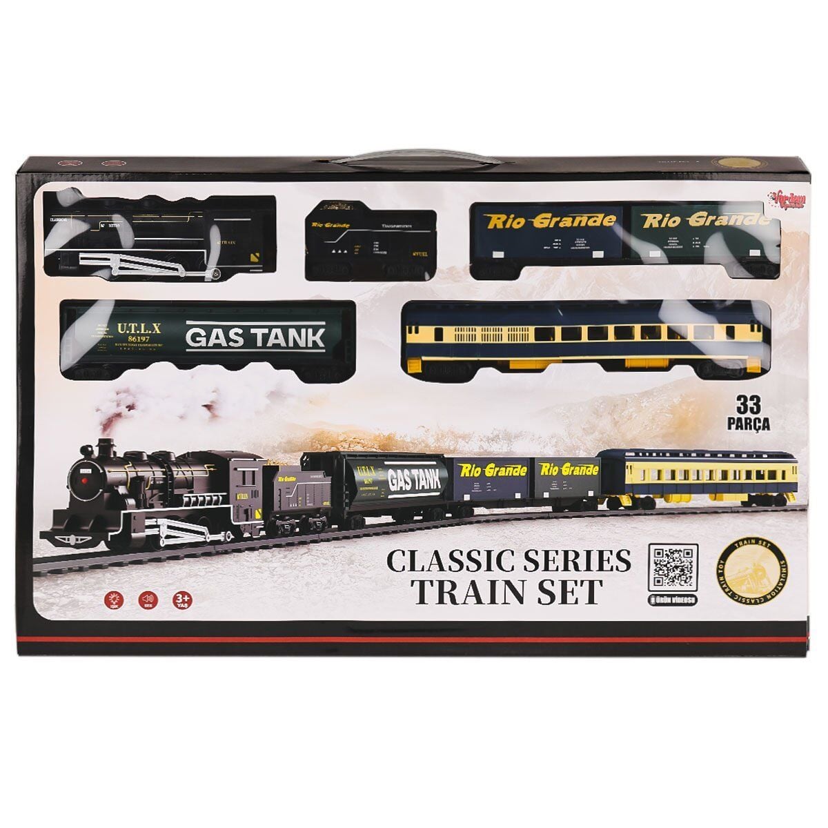 Ff-1601C Işıklı Ve Sesli 33 Parça Classic Tren- Vardem Oyuncak