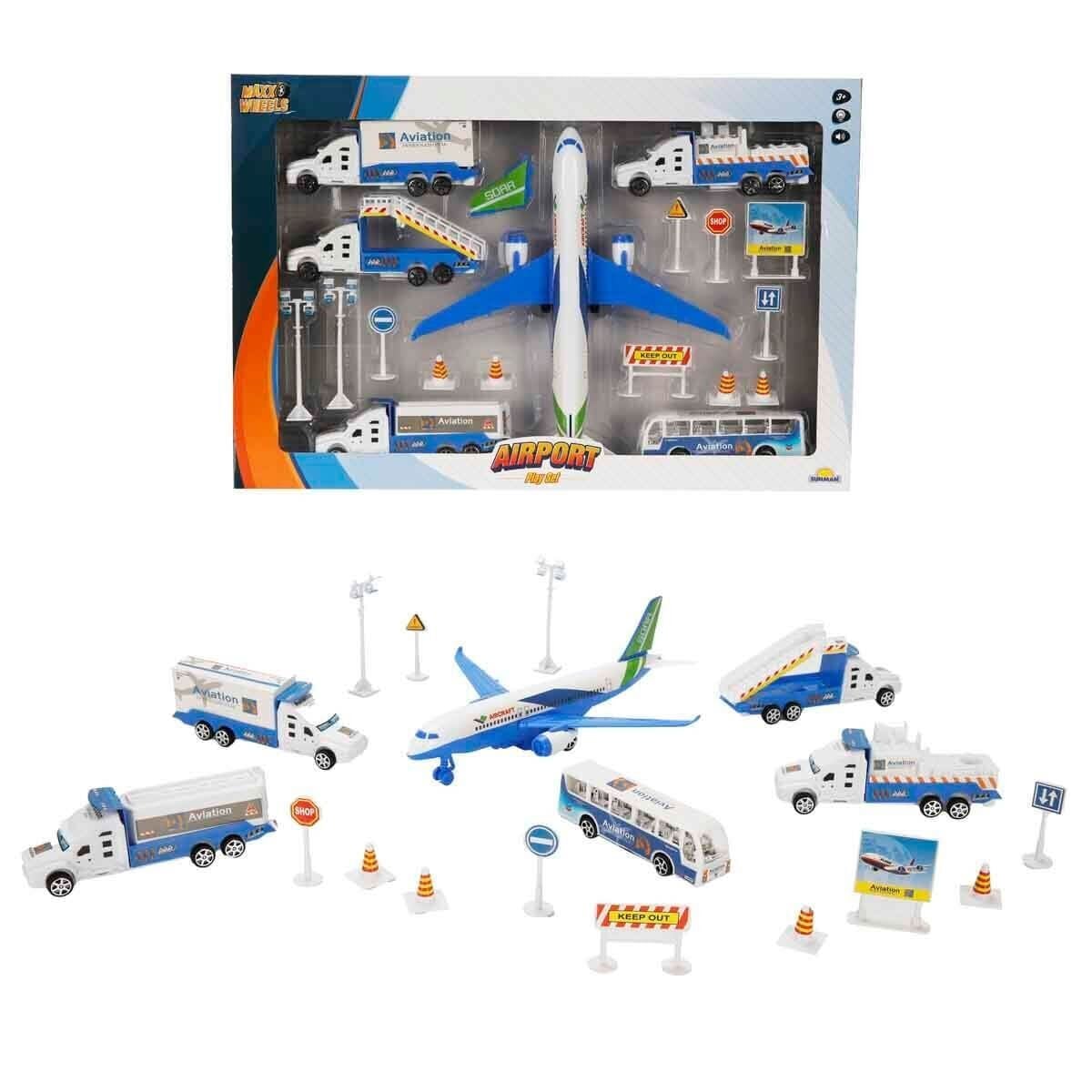 1012381 Sun Yfn Mxx Oyun Set Havaalani Uçakli Ses Işikli Byk Mv