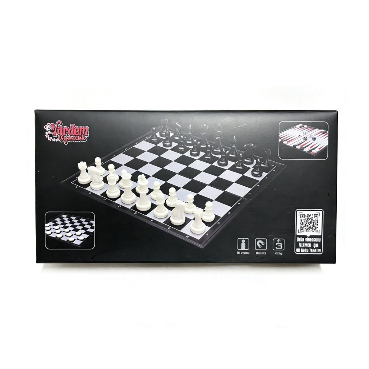 Vrd10665 Katlanabi̇li̇r Satranc Tavla Ve Dama Seti̇