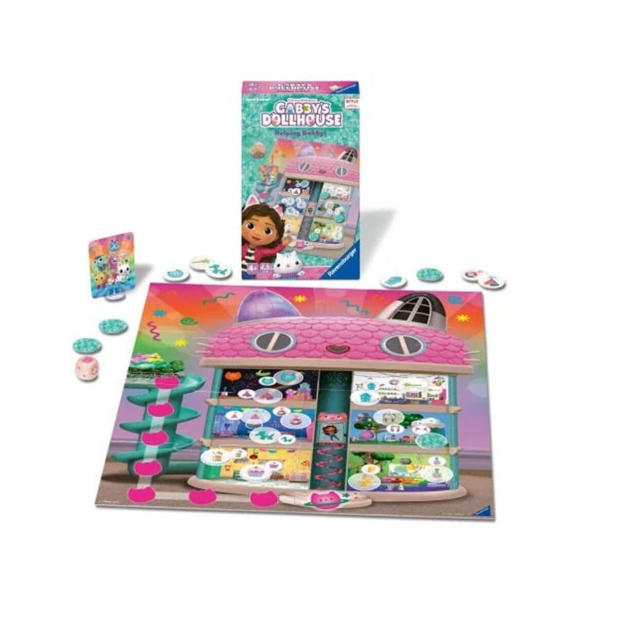 248100 Ravensburger- Gabbys Dollhouse- Seyahat Boy Kutu Oyunu