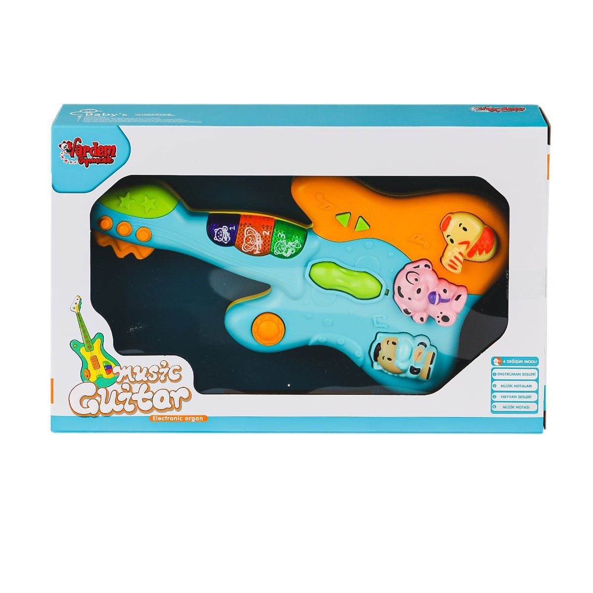 Jlg-855-34A Işıklı Ve Müzikli Gitar Bebek Pianosu-Vardem Oyuncak
