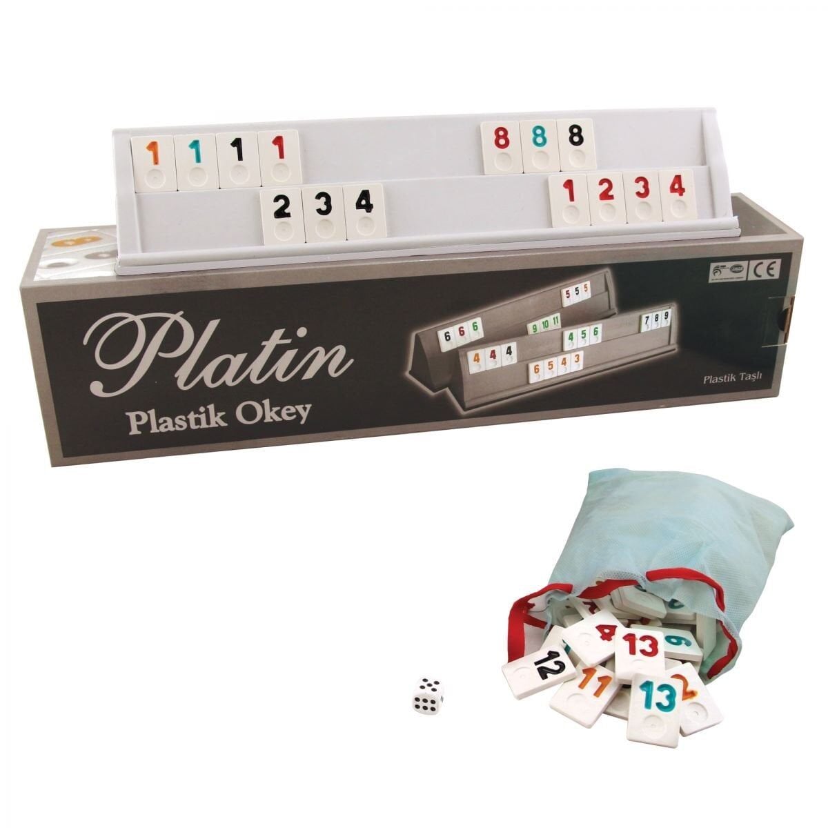 1010211 Platin Plastik Okey Takımı-Starokey