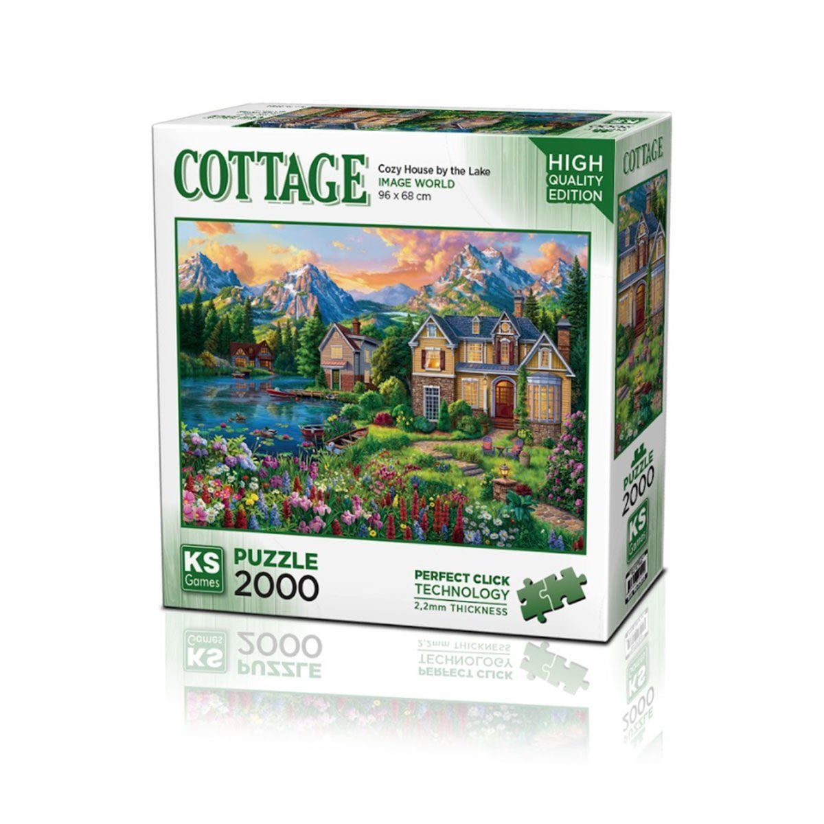 22522 Cozy House By The Lake 2000 Parça Puzzle-Ks Puzzle