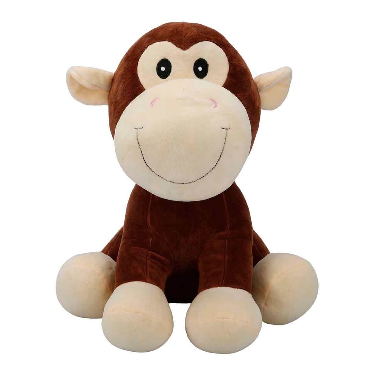 3182 Oturan Peluş Hayvanlar 35 Cm Hipopotam-İnek-Fil-Maymun