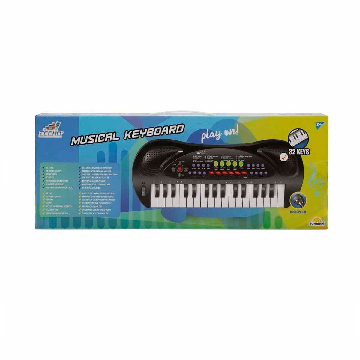 99000 Sunman-Eccho, 32 Tuşlu Mikrofonlu Org / +3 Yaş