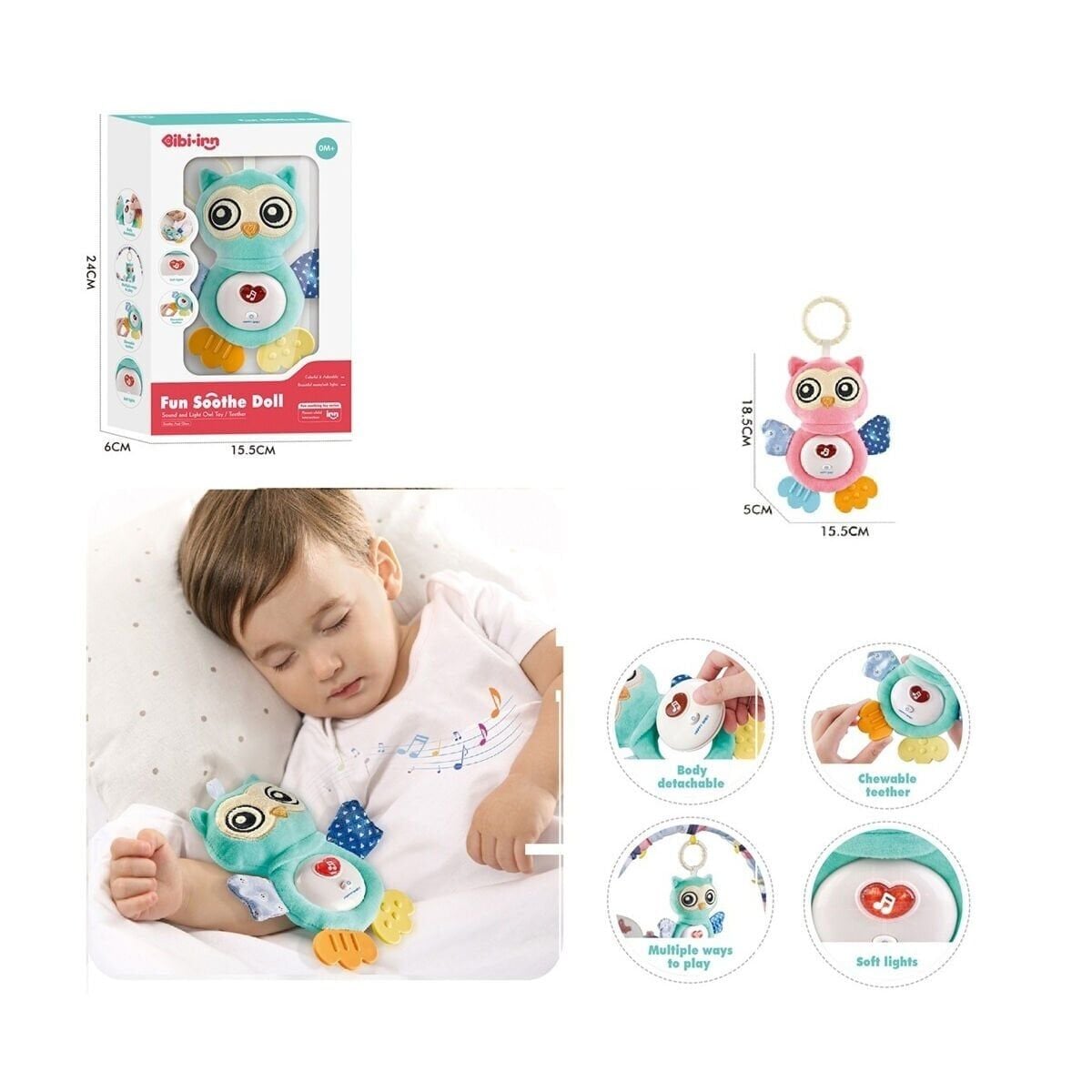 Bib6008-Vardem Işıklı Ve Sesli Bebek Baykuşu