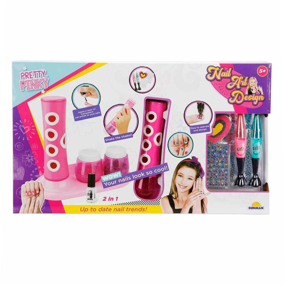 3847 Pretty Pinky 2In1 Tırnak Tasarım Seti-Sunman