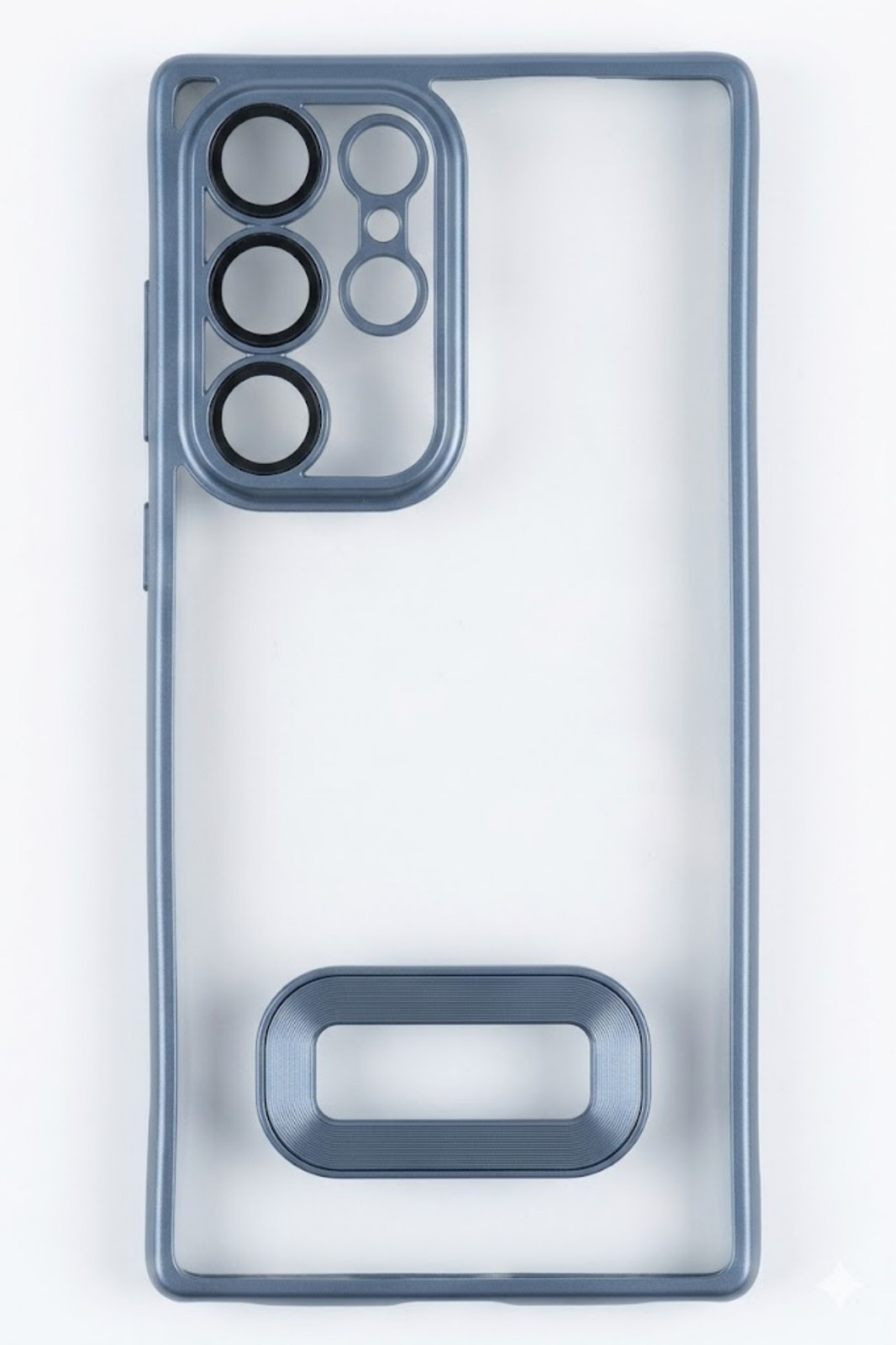 Galaxy S25 Ultra Lensli Silikon Telefon Kılıfı Mavi
