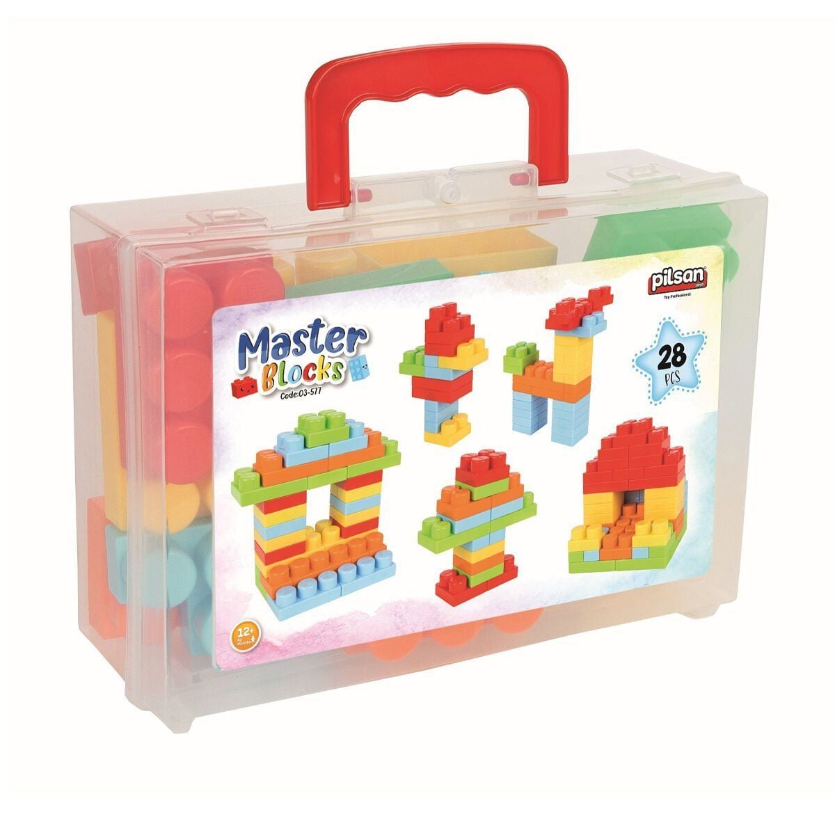 03 577 Master Bloklar 28 Parça Çantalı- Oyuncak