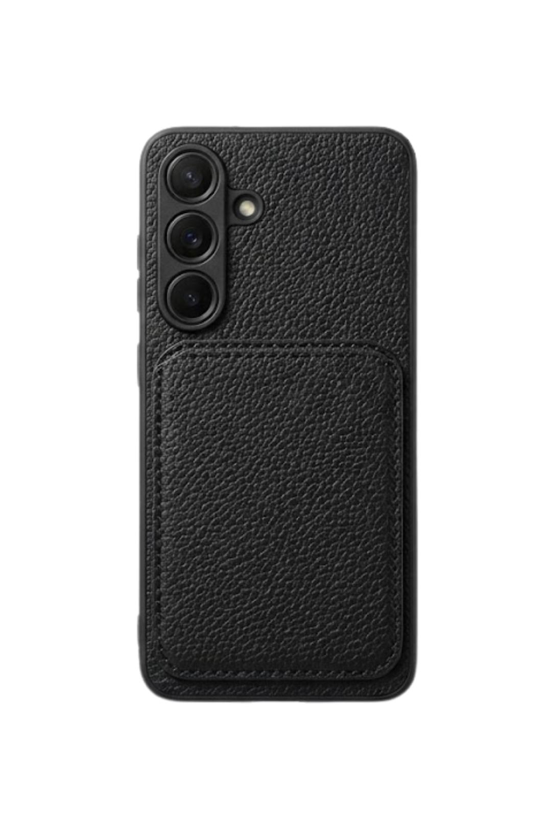 Samsung S25 Kartlıklı Telefon Kılıfı Siyah