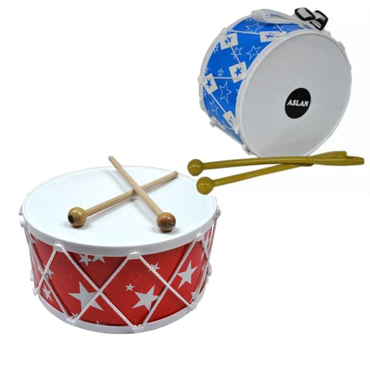 Asl-08 Renkli̇ B. Davul Ahşap Desen Poşetli̇