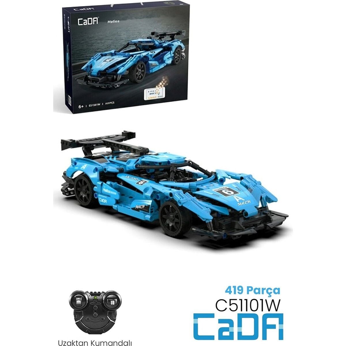 C51301W Cada Super Raci̇ng Car 419 Parça Block Oyuncak