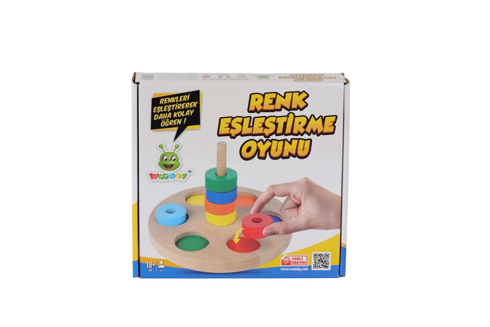 Kr136 Woodoy Renkli̇ Halka Eşleşti̇rme Oyunu