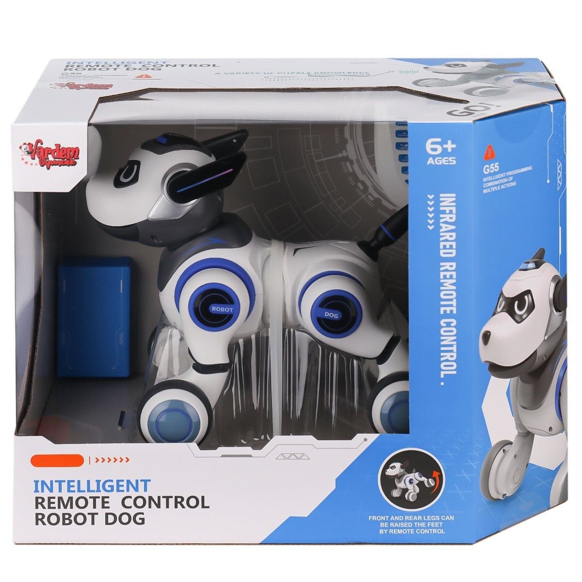 G55 Kumandalı Şarjlı Işıklı Müzikli İnteraktif Robot Köpek-Vardem Oyuncak