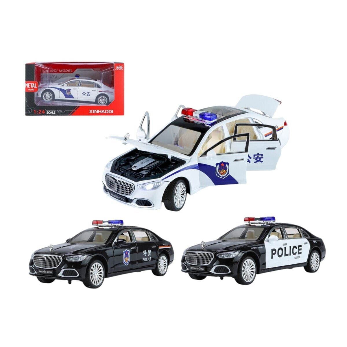 Xhd-C2430 Kut C-B 1 24 Işiklio Sesli̇ Tsl Poli̇s Araba