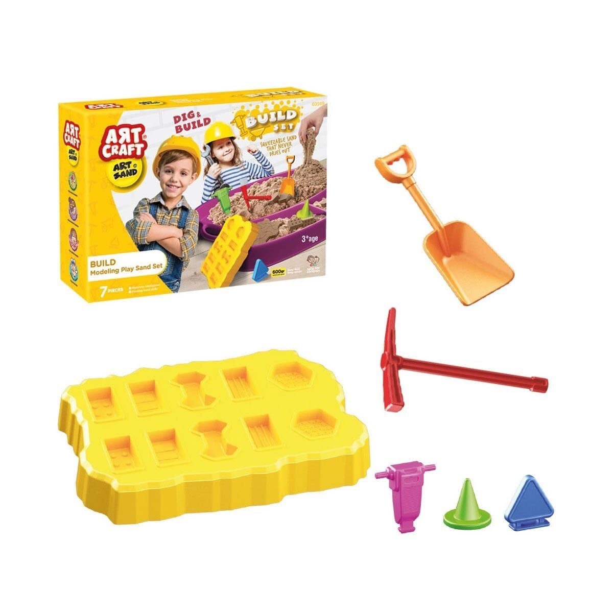 03949 Artsand İnşaat Kum Seti 600 Gr-Fentoys