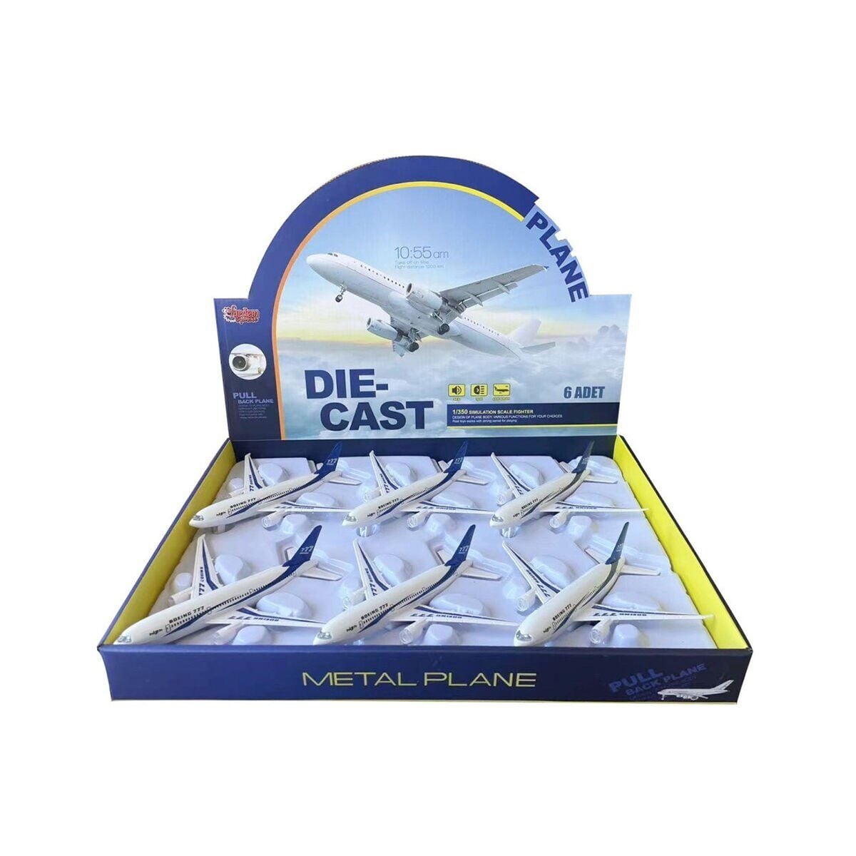 Hw-180 2830 Blue Cb Işikli Sesli̇ Metal Yolcu Uçaği