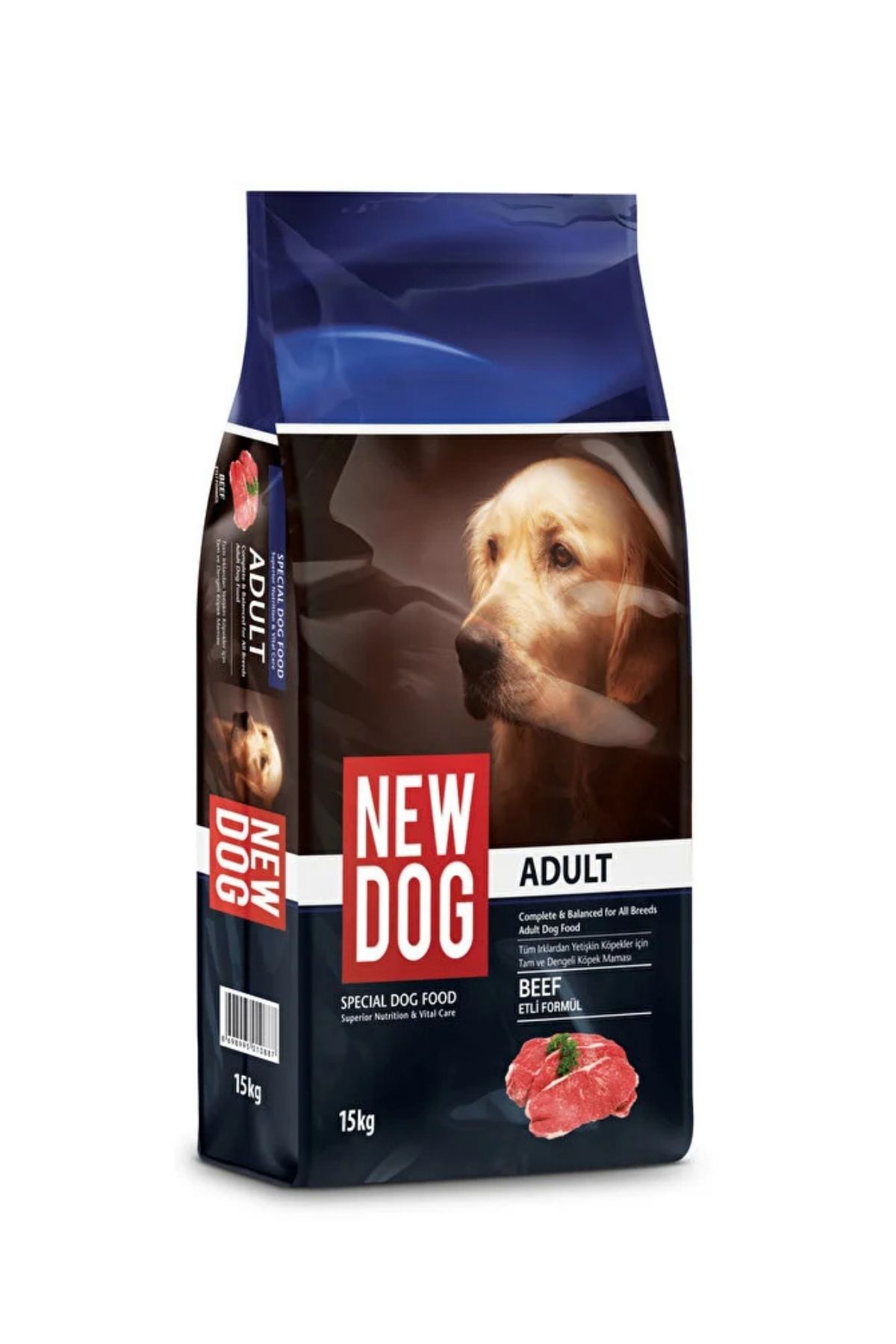 Biftekli Tüm Irklar İçin Yetişkin Köpek Maması 15 Kg