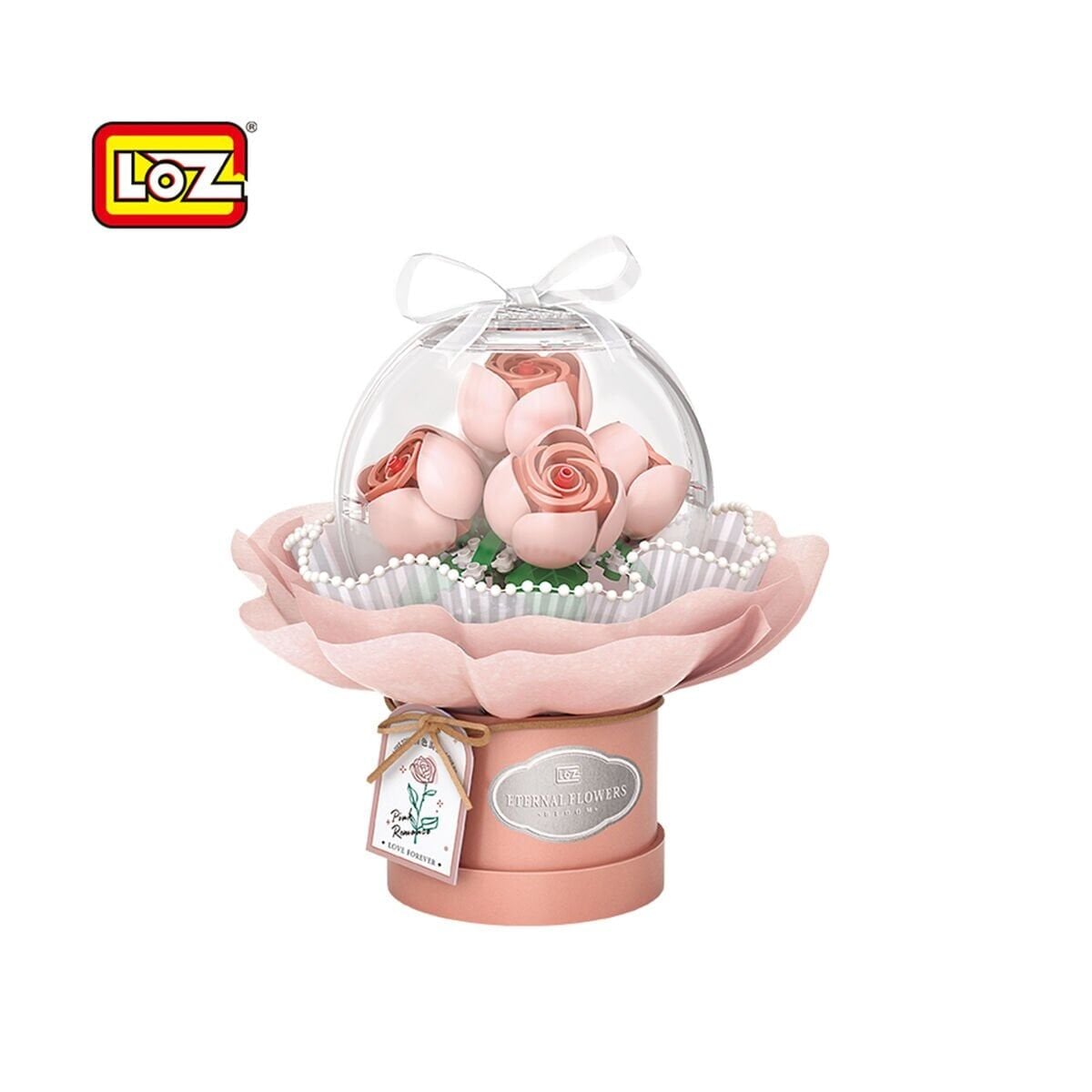 Lz-1298 Loz Ledli̇ Pembe Gül Buketi̇ 285 Parça Block Oyuncak
