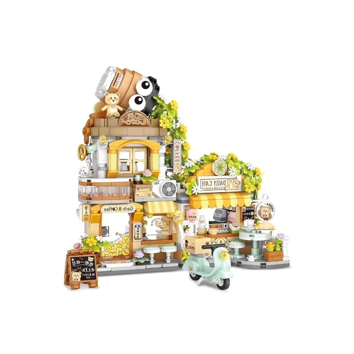 Lz-1382 Loz Küçük Ayi Kafe Çi̇çekçi̇ Ponda Çay Evi̇ 1077 Parça Block Oyuncak