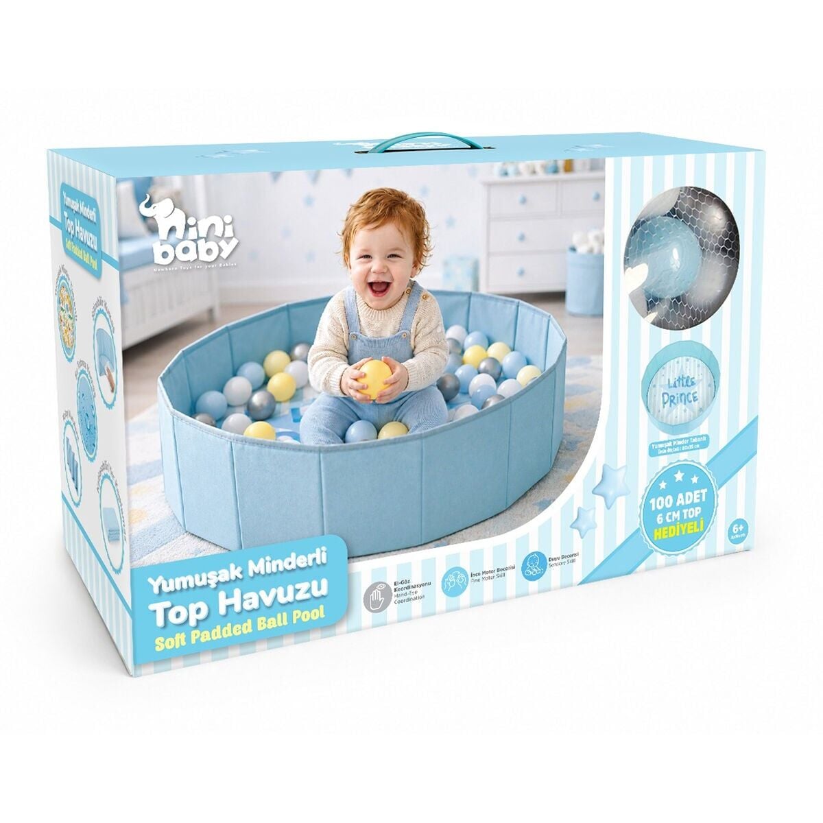 Er-704 Yumuşak Mi̇nderli̇ Top Havuzu-Mavi̇