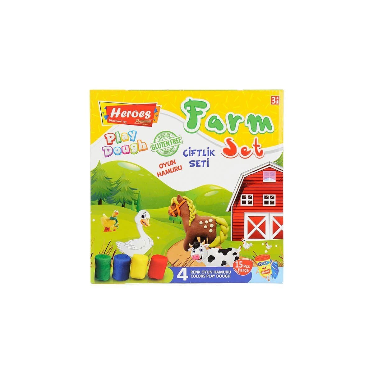 Ern-588 Heroes Orta Kutulu Çi̇ftli̇k Oyun Hamuru Seti̇