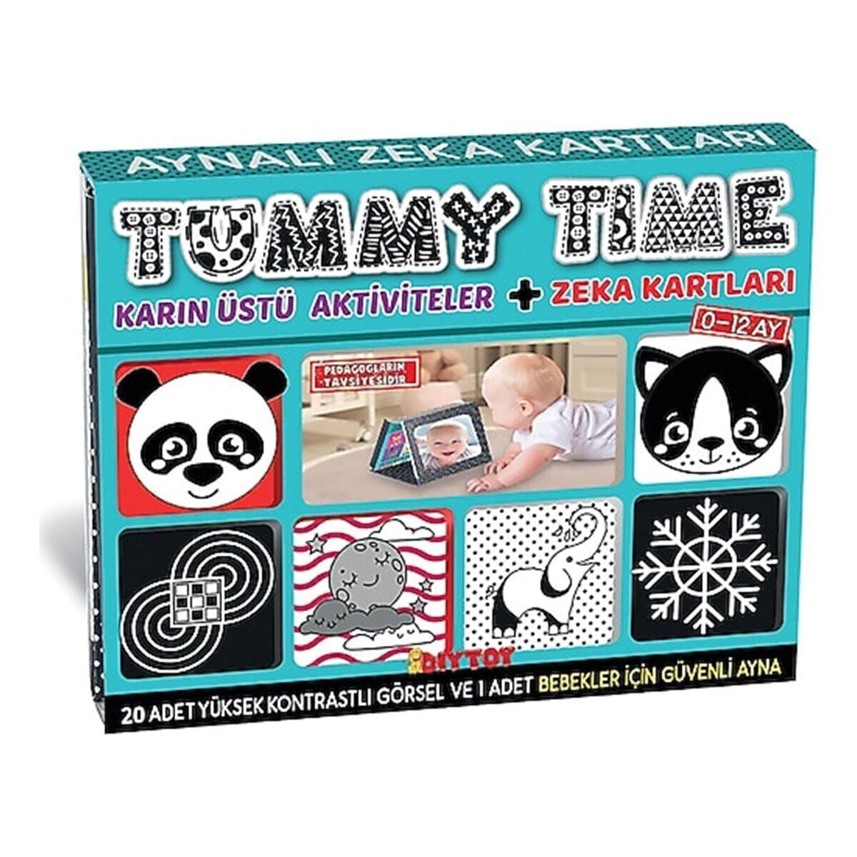 2304 Tummy Time Aynalı Zeka Kartı- Dıy Toy