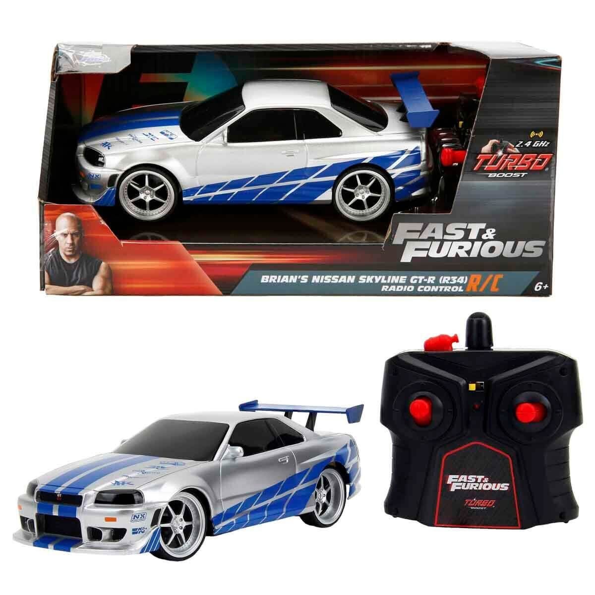 9772 Sun-Sim-Jda-Rc Araba 1 24 Fast Furious Nissan Skyline Gtr 2 4 Ghz Fastf