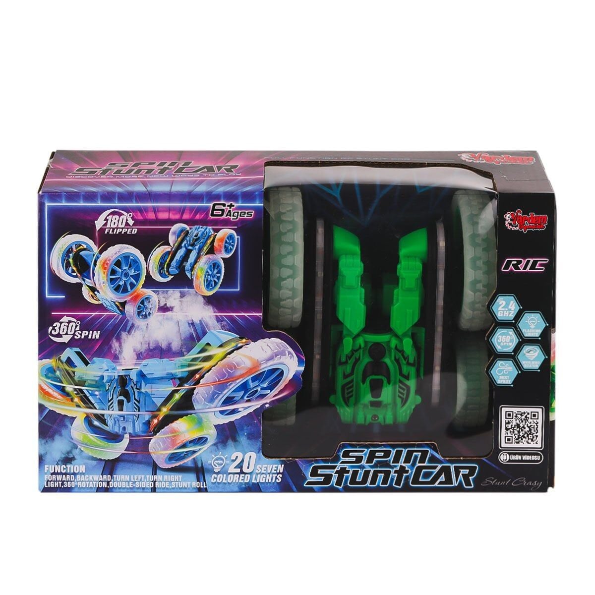 Hg-4-45 Kumandalı Işıklı Buharlı Stunt Spin Araba-Vardem Oyuncak