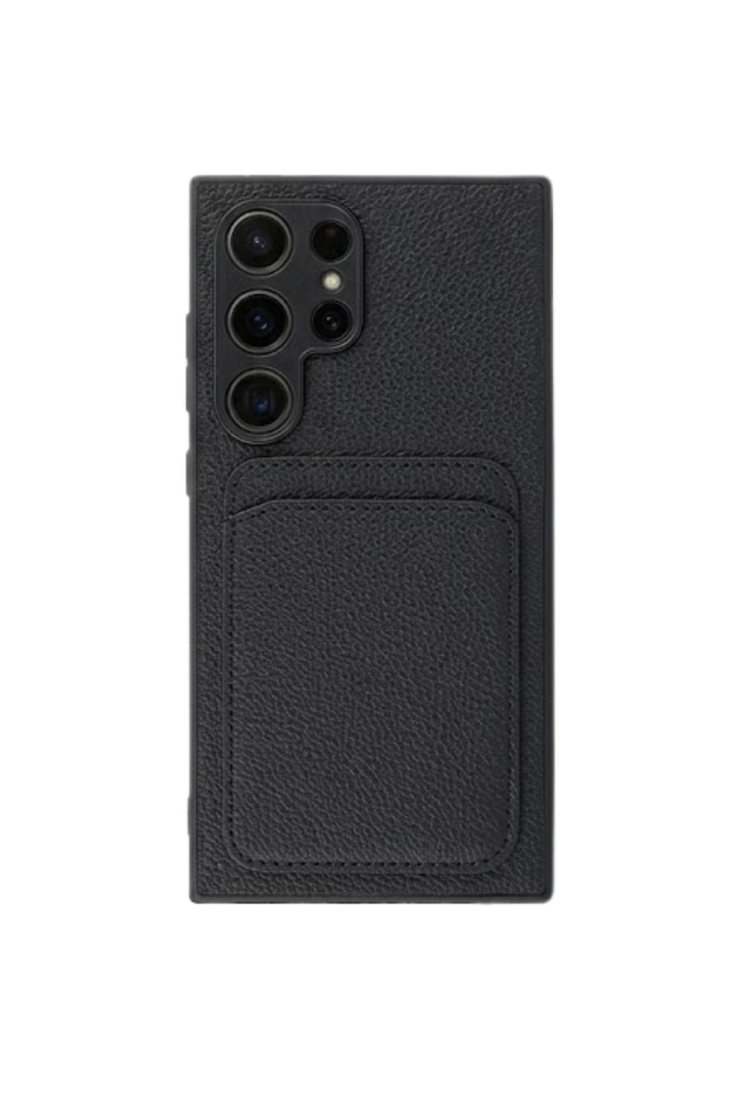Samsung S24 Ultra Kartlıklı Telefon Kılıfı Siyah