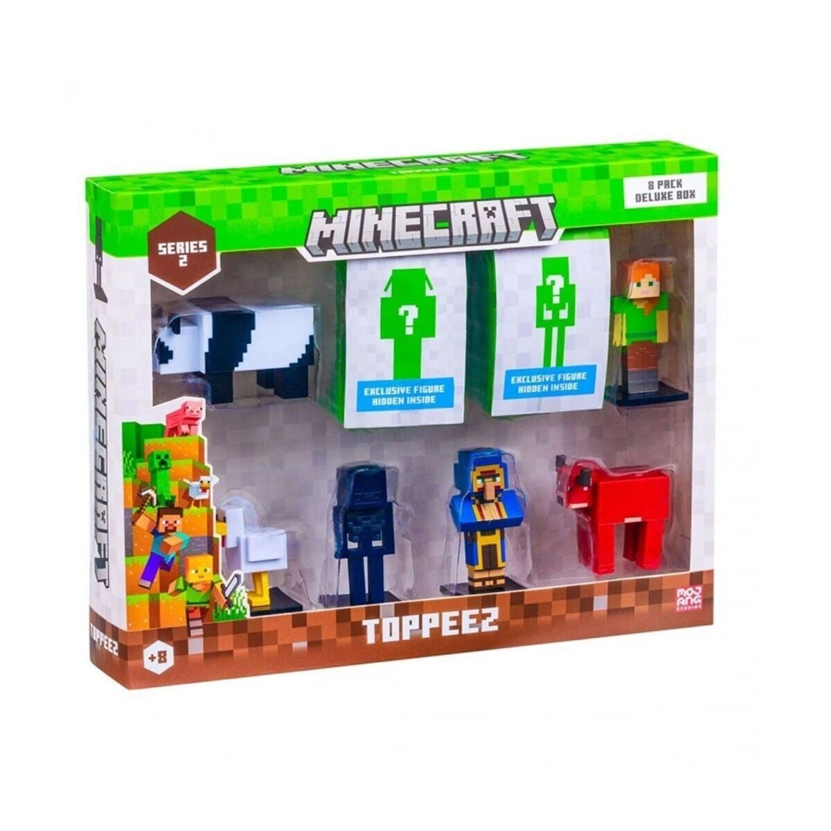 Pmi/Mc22270 Mi̇necraft 3D Toppeez 8Li̇ Deluxe Fi̇gür Seti̇ Seri̇ 2 Asorti̇
