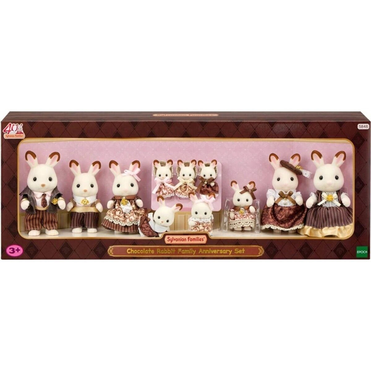 5848 Sylvanian Families Çikolata Kulaklı Tavşan Ailesi Yıldönümü Seti +3 Yaş