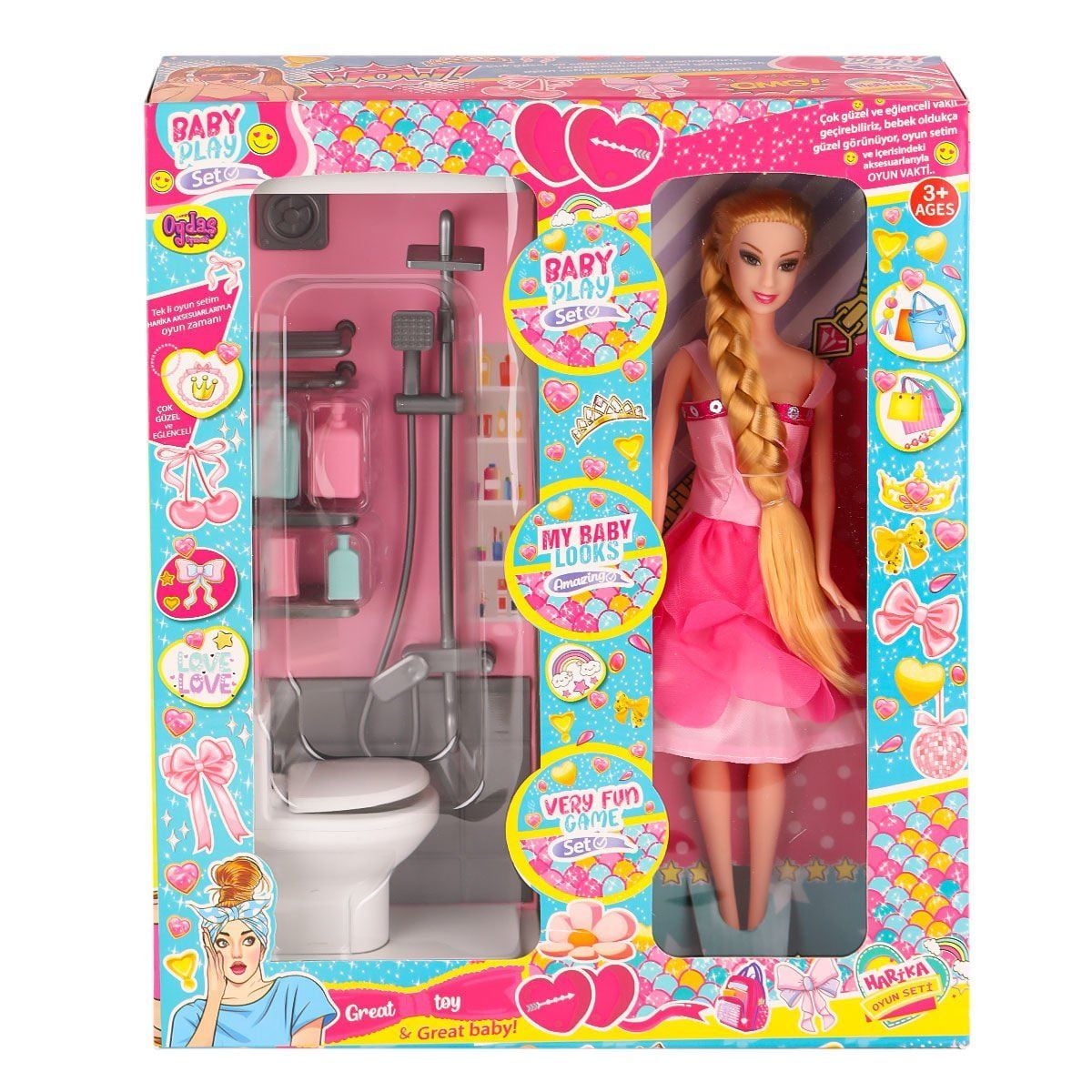 Oyd-02387 Bebek Ve Banyo Oyun Seti-Oydaş Oyuncak